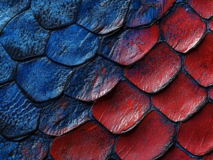 红蓝相间的蛇皮纹理图案