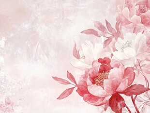 粉色花卉浪漫梦幻背景图