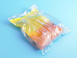 透明袋中多彩蔬果