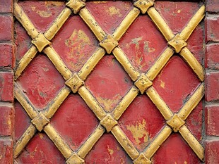 红底金纹复古装饰图案