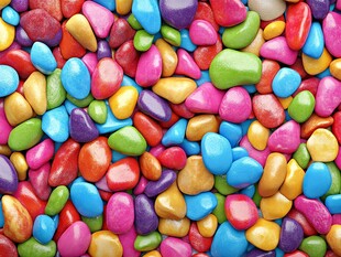 五彩斑斓的彩色石子