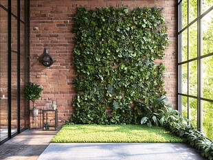 室内绿植墙打造自然角落