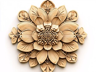 精美木雕花卉图案