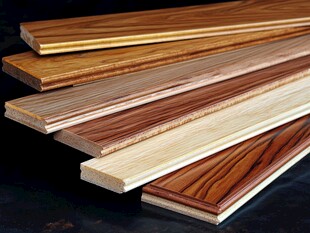 多样实木板材展示