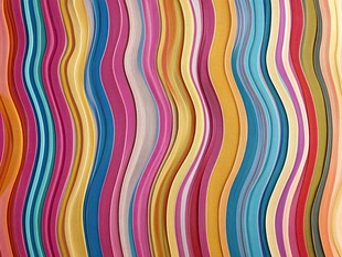 多彩波浪条纹抽象背景图
