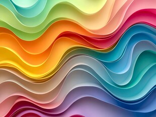 彩色波浪纹理抽象背景图