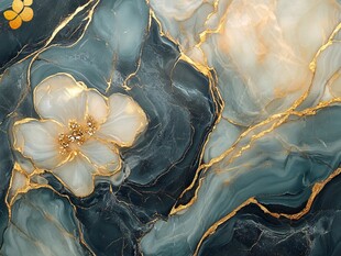 玉质繁花流体艺术纹理图