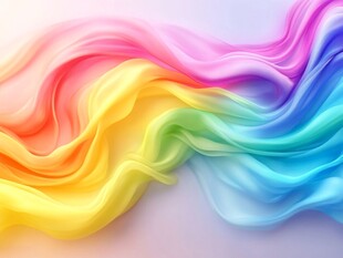 梦幻彩色流动织物纹理