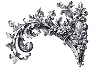 古典装饰花纹角隅图案