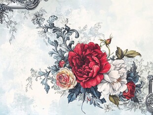 复古花卉装饰图案背景