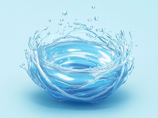 蓝色水花动态视觉效果