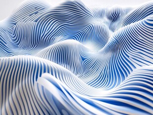蓝白线条构成的起伏纹理