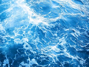 蓝色海洋水波特写画面