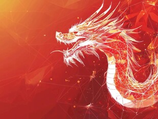 炫酷中式龙形插画