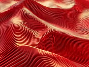 红色波纹质感3D纹理背景