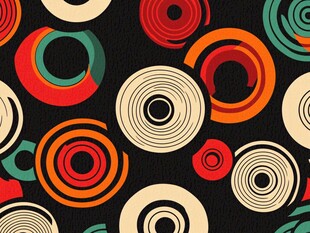 多彩环形图案无缝背景