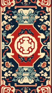 中式传统花纹地毯图案设计