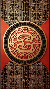 中式龙纹古典装饰图案