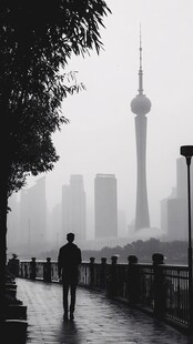 雾中漫步赏魔都天际线