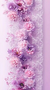 浪漫蕾丝花卉装饰图案