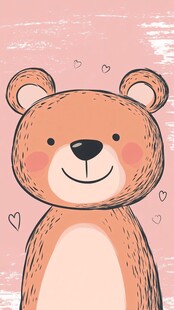 可爱小熊插画