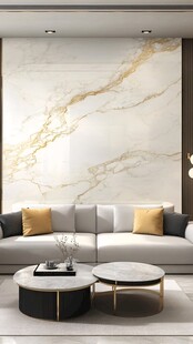 轻奢大理石客厅沙发背景墙