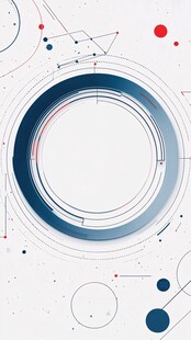 科技风几何圆形抽象背景图