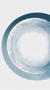 渐变圆点环形抽象图案