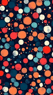 多彩圆点无缝图案背景