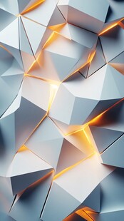 立体几何发光墙面纹理