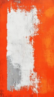 橙白相间抽象艺术画作