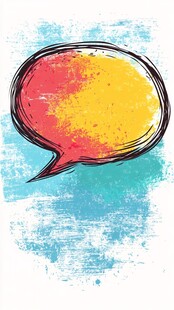 多彩手绘对话气泡图案