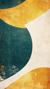 复古几何色块艺术背景图