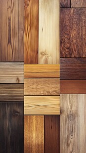 多样木纹拼接地板材质展示