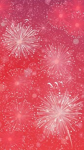 红色烟花梦幻背景图