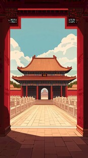 故宫宫门景象