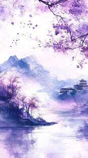 梦幻紫韵山水景