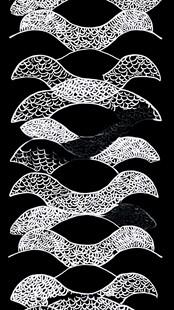 黑白波浪花纹图案设计