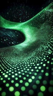 绿色动态粒子流科技背景