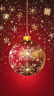 红色背景上的精美圣诞球