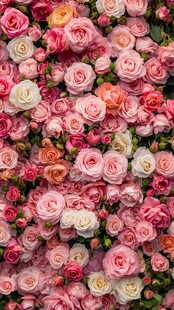 浪漫多彩玫瑰花墙