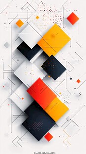 几何方块抽象艺术背景图