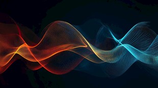 炫彩动感波浪线条背景图