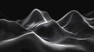 科技感黑白波浪线条图案