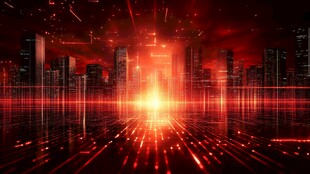 未来都市炫光科技场景