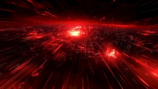 炫彩红色科技动感空间