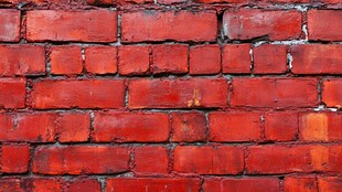 复古红砖墙纹理特写