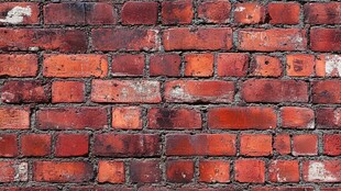 复古红砖墙面纹理特写
