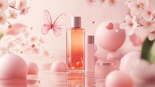 春日浪漫香水静物场景