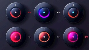 炫彩动态按钮设计效果展示